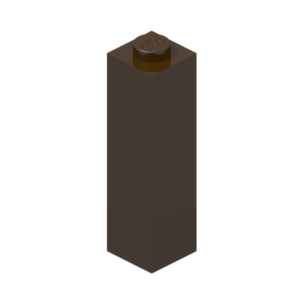 BRICK 1X1X3 · Dark Brown (réf. BrickLink Dark Brown)