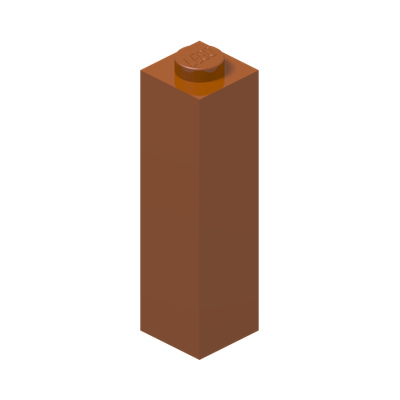 BRICK 1X1X3 · Dark Orange (réf. BrickLink Dark Orange)