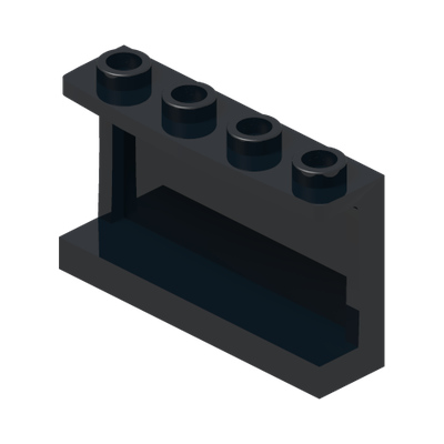 WALL ELEMENT 1X4X2 · Black (réf. BrickLink Black)