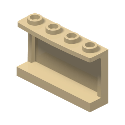WALL ELEMENT 1X4X2 · Brick Yellow (réf. BrickLink Tan)