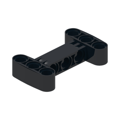 BEAM I -FRAME 3X5 90 DEGR. HOLE Ø4.85 · LEGO 6390379 (réf. BrickLink 14720) · Black (réf. BrickLink Black)