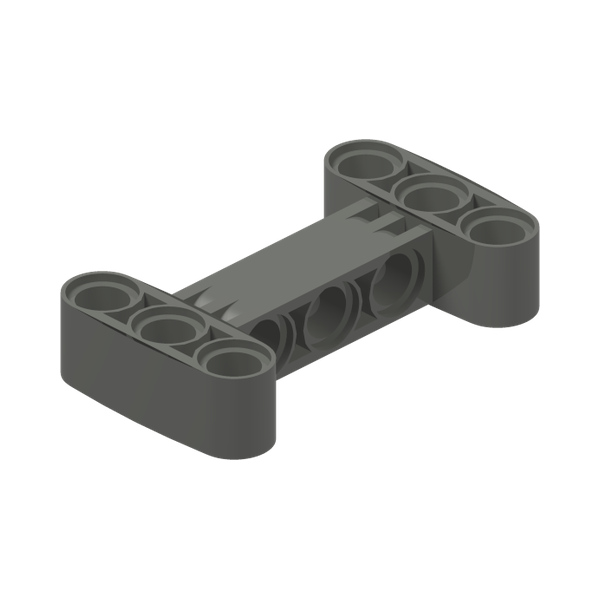 BEAM I -FRAME 3X5 90 DEGR. HOLE Ø4.85 · Dark Stone Grey (réf. BrickLink Dark Bluish Gray)