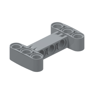 BEAM I -FRAME 3X5 90 DEGR. HOLE Ø4.85 · Medium Stone Grey (réf. BrickLink Light Bluish Gray)