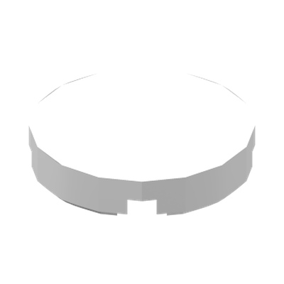 FLAT TILE 2X2, ROUND · LEGO 6044691 (réf. BrickLink 14769) · White (réf. BrickLink White)