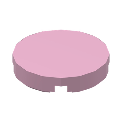 FLAT TILE 2X2, ROUND · Light Purple (réf. BrickLink Bright Pink)