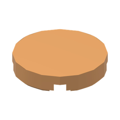 FLAT TILE 2X2, ROUND · Medium Nougat (réf. BrickLink Medium Nougat)