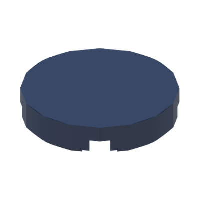 FLAT TILE 2X2, ROUND · Earth Blue (réf. BrickLink Dark Blue)