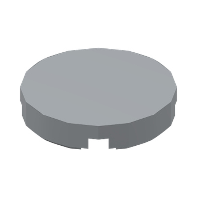 FLAT TILE 2X2, ROUND · Medium Stone Grey (réf. BrickLink Light Bluish Gray)