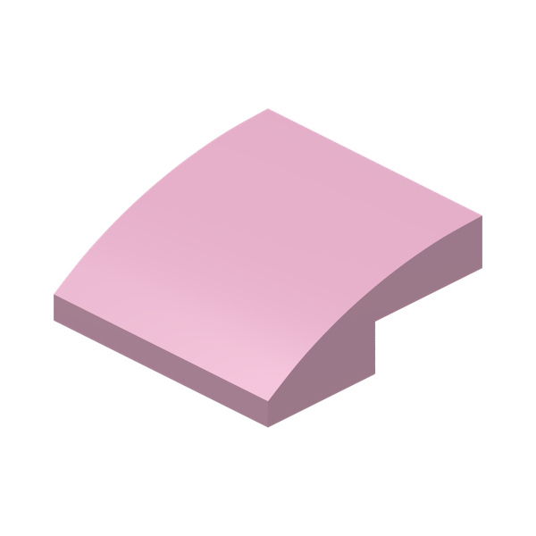 PLATE W. BOW  2X2X2/3 · Light Purple (réf. BrickLink Bright Pink)