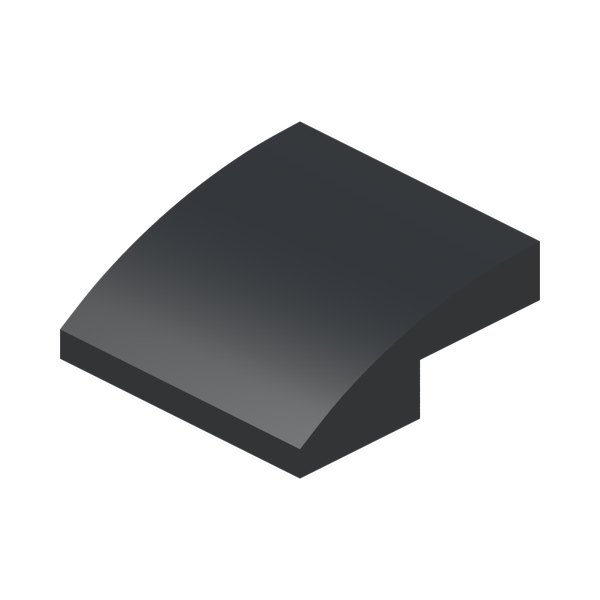 PLATE W. BOW  2X2X2/3 · Black (réf. BrickLink Black)