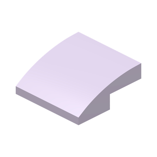 PLATE W. BOW  2X2X2/3 · Lavender (réf. BrickLink Lavender)