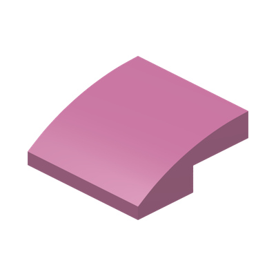 PLATE W. BOW  2X2X2/3 · Bright Purple (réf. BrickLink Dark Pink)