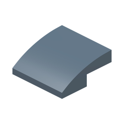 PLATE W. BOW  2X2X2/3 · Sand Blue (réf. BrickLink Sand Blue)
