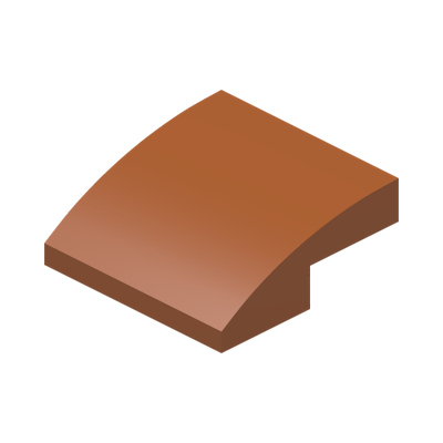 PLATE W. BOW  2X2X2/3 · Dark Orange (réf. BrickLink Dark Orange)