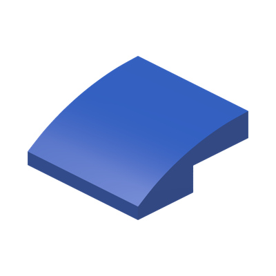 PLATE W. BOW  2X2X2/3 · Bright Blue (réf. BrickLink Blue)