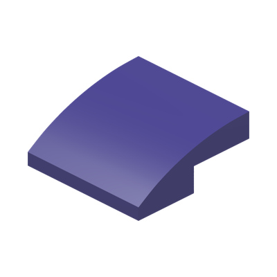 PLATE W. BOW  2X2X2/3 · Medium Lilac (réf. BrickLink Dark Purple)