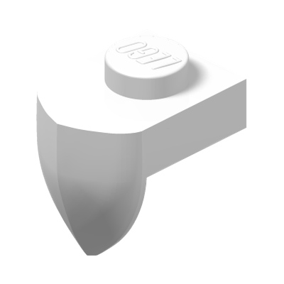 PLADE 1X1 M. 1 LOD. TAND · LEGO 6046905 (réf. BrickLink 15070) · White (réf. BrickLink White)
