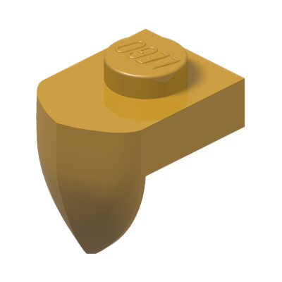 PLADE 1X1 M. 1 LOD. TAND · Warm Gold (réf. BrickLink Pearl Gold)