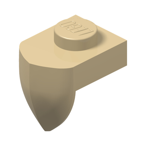 PLADE 1X1 M. 1 LOD. TAND · Brick Yellow (réf. BrickLink Tan)