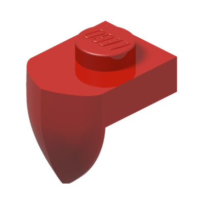 PLADE 1X1 M. 1 LOD. TAND · Bright Red (réf. BrickLink Red)
