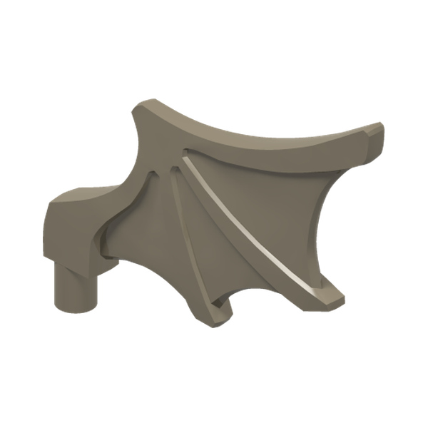 ANIMAL WING W/SHAFT 4MM · LEGO 6195496 (réf. BrickLink 15082) · Sand Yellow (réf. BrickLink Dark Tan)