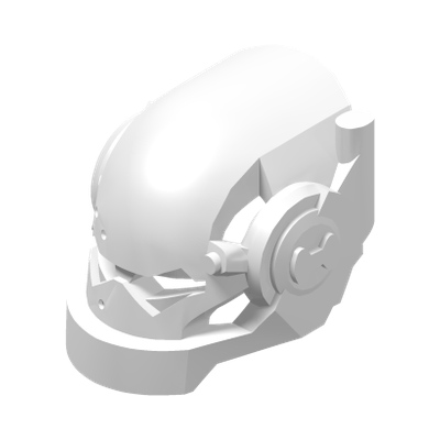 Minifigure, Headgear Helmet Hero Factory (Stormer) · LEGO 6056323 (réf. BrickLink 15345) · Couleur BrickLink : White