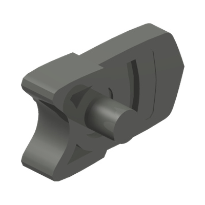 TRIGGER FOR MINI SHOOTER · LEGO 6051334 (réf. BrickLink 15392) · Dark Stone Grey (réf. BrickLink Dark Bluish Gray)