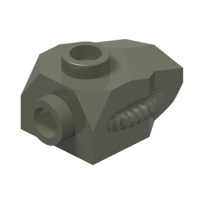 ARMOR FOR HAND W/Ø 3.2 SHAFT · LEGO 6168708 (réf. BrickLink 15407) · Titanium Metallic (réf. BrickLink Pearl Dark Gray)