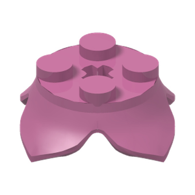 PLATE 2X2,2/3 W/KRYDSHUL& CROWN LEAF · Bright Purple (réf. BrickLink Dark Pink)