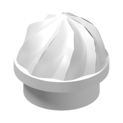 1X1 DECORATION TOP NO. 1 · LEGO 6424009 (réf. BrickLink 15470) · White (réf. BrickLink White)