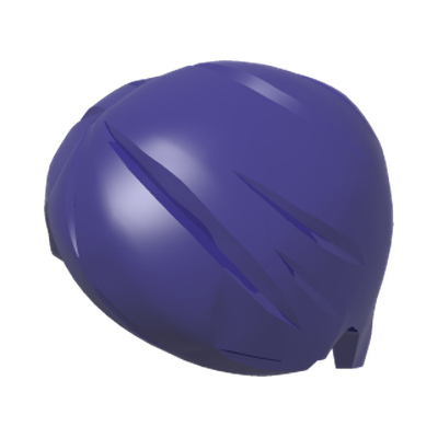 Minifigure, Hair Short Combed Sideways Part Right · LEGO 6462451 (réf. BrickLink 15500) · Medium Lilac (réf. BrickLink Dark Purple)