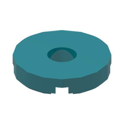 Tile, Round 2 x 2 with Hole · Couleur BrickLink : Dark Turquoise