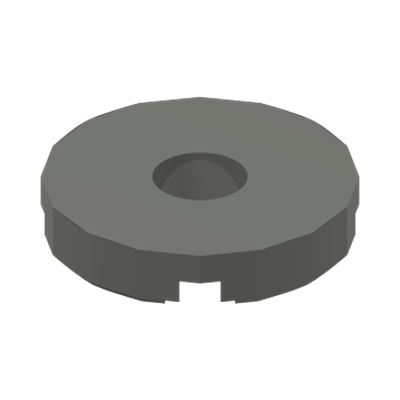 FLAT TILE 2X2 ROUND W. HOLE Ø4.85 · Dark Stone Grey (réf. BrickLink Dark Bluish Gray)