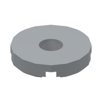 FLAT TILE 2X2 ROUND W. HOLE Ø4.85 · Medium Stone Grey (réf. BrickLink Light Bluish Gray)