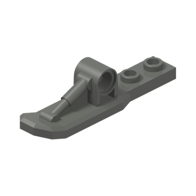 LANDING GEAR 1X6 W. HOLE Ø4.85 · Dark Stone Grey (réf. BrickLink Dark Bluish Gray)