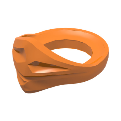 MINI  MASK NO. 1 · LEGO 6490993 (réf. BrickLink 15619) · Bright Orange (réf. BrickLink Orange)