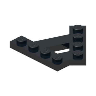 PLATE (A)  4M 45° · LEGO 6054852 (réf. BrickLink 15706) · Black (réf. BrickLink Black)