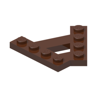 PLATE (A)  4M 45° · Reddish Brown (réf. BrickLink Reddish Brown)