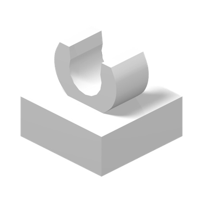 PLATE 1X1 W. UP RIGHT HOLDER · LEGO 6348055 (réf. BrickLink 15712) · White (réf. BrickLink White)