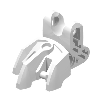 Hero Factory Foot with Three Short Claws and Ball Joint Socket · LEGO 6108814 (réf. BrickLink 15976) · Couleur BrickLink : White