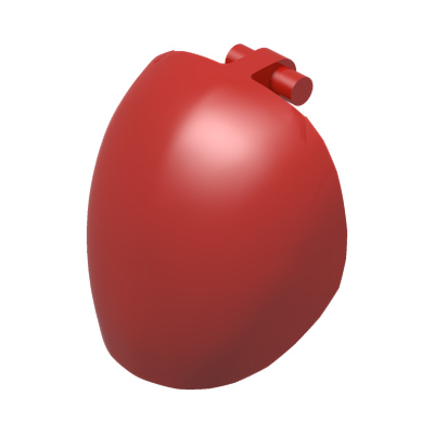 SHELL, W/ 3.2 SHAFT, NO. 14 · LEGO 6510978 (réf. BrickLink 1686) · Bright Red (réf. BrickLink Red)