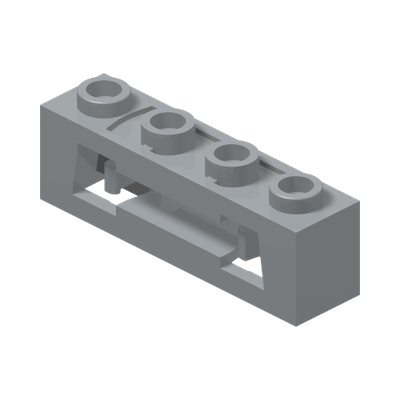 DISK SHOOTER 1 X 4 · LEGO 6351294 (réf. BrickLink 16968) · Medium Stone Grey (réf. BrickLink Light Bluish Gray)