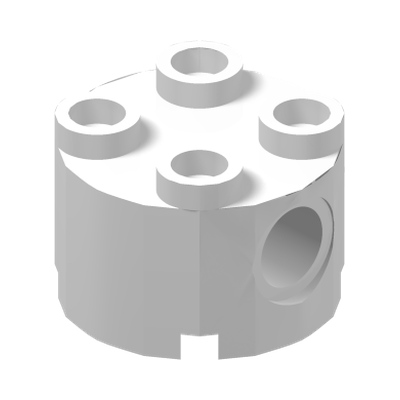 BRICK 2X2 ROUND WITH HOLE Ø4,85 · LEGO 6218899 (réf. BrickLink 17485) · White (réf. BrickLink White)