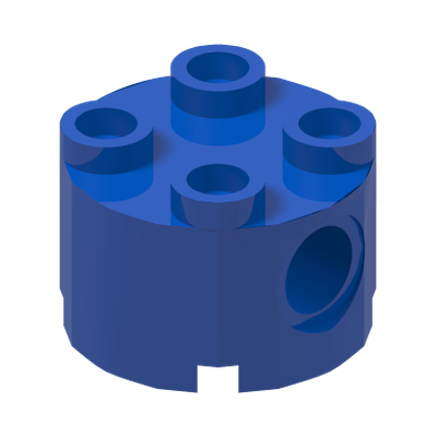 BRICK 2X2 ROUND WITH HOLE Ø4,85 · Bright Blue (réf. BrickLink Blue)