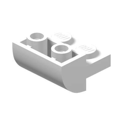 BRICK 2X2X1 INV. BOW, W/ CUT OUT · LEGO 6400127 (réf. BrickLink 1750) · White (réf. BrickLink White)