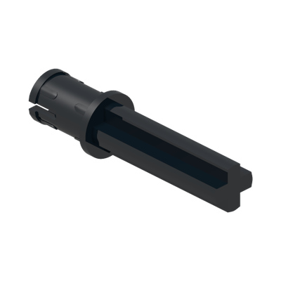 Cross axle 2m w. snap w. fric. · LEGO 6089119 (réf. BrickLink 18651) · Black (réf. BrickLink Black)