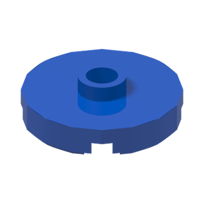 PLATE ROUND W. 1 KNOB · Bright Blue (réf. BrickLink Blue)