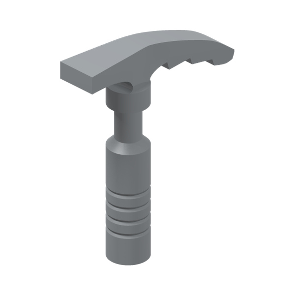 Minifigure, Utensil Ice Axe - 3-Rib Handle · LEGO 6269939 (réf. BrickLink 18738) · Couleur BrickLink : Light Bluish Gray