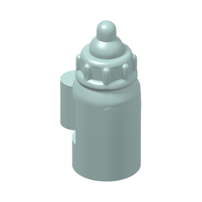 FEEDING BOTTLE W. 3,2 SHAFT · LEGO 6412881 (réf. BrickLink 18855) · Aqua (réf. BrickLink Light Aqua)