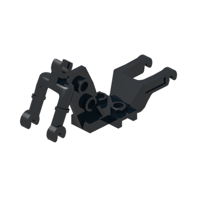 MOTOR CYCLE, FRAME, NO. 2 · LEGO 6298539 (réf. BrickLink 18896) · Black (réf. BrickLink Black)
